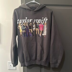 taylor swift eras dark gray hoodie - M